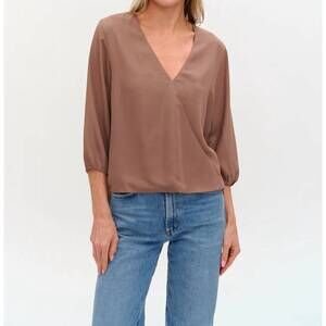 NEW SIX/FIFTY cross front vanessa top in ceramic